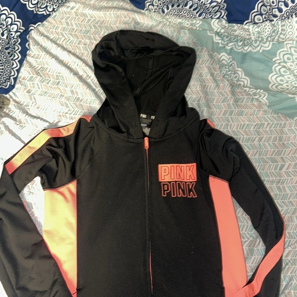 Victoria’s Secret, pink, athletic jacket, black and peach - Picture 2 of 8